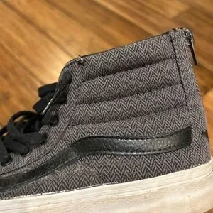 【Vans】Sk8-Hi Herringbone Shoe Vans Vault - OG SK8-HI LX in Black Herringbone VN0A4BVBVZ2